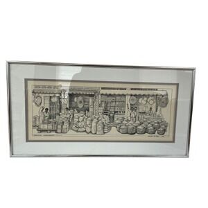 Lenore De Pree Dammam Spicemarket Signed Lithograph 70/200 Framed Art 1988